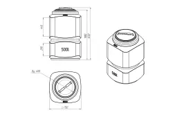 Емкость L 500л зеленая