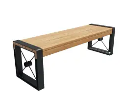 Банкетка стальная «София» без подлокотников 2,0 м