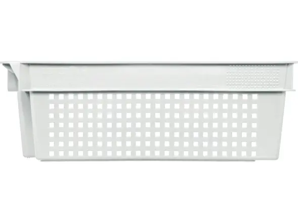 Ящик пластиковый морозостойкий перфорированный, 600x400x200 мм, 48 л, белый [102-1]