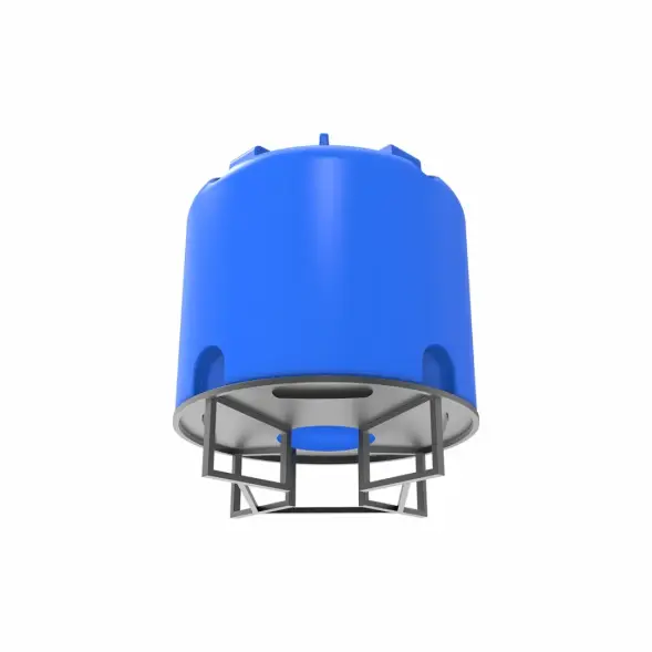 Емкость TR 5000 л под плотность до 1,5 г/см3 синяя на основании для полного слива F