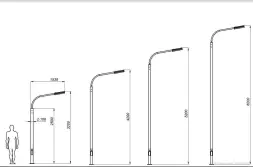 Стальной фонарный столб «Техно-Э» со светильником 5,2 м (160 Вт)
