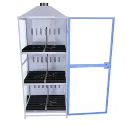 Шкаф для аккумуляторов ШМА-06-02 690x780x1850 мм Синий