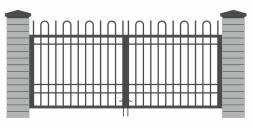 Распашные металлические ворота РВ-5, 4000x2000 мм