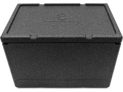 Термобокс пенополипропиленовый с крышкой STP PRO, 600х400х400 мм, 60 л, 55 кг/м3, серый