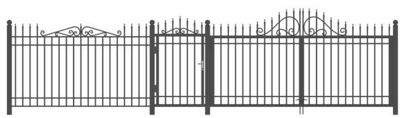 Распашные металлические ворота РВ-7, 4000x2000 мм
