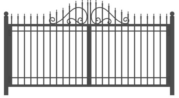 Распашные металлические ворота РВ-7, 4000x2000 мм