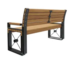 Скамейка стальная «София» с подлокотниками 1,5 м