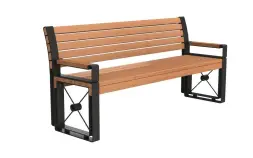 Скамейка стальная «София» с подлокотниками 1,5 м