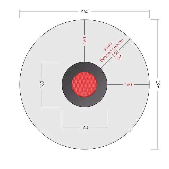 Встраиваемый батут «Круг 160»