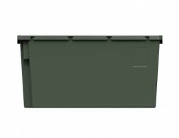 Ящик пластиковый поворотно-вкладываемый с зацепами для пакетов, 600х400х300 мм, зеленый [12.480.70 (KD6430.2)]