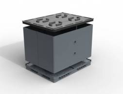 Крупногабаритный разборный пластиковый контейнер Polybox, 1470х1140x1265 мм, серый [PolyBox900]