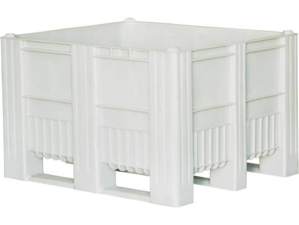 Крупногабаритный сплошной пластиковый контейнер на полозьях Big Box, 1200х1000х740 мм, красный [12001000740-00]