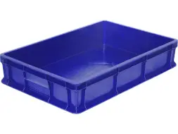 Ящик пластиковый сплошной, 600x400x120 мм, 22 л, синий [704.03.02]