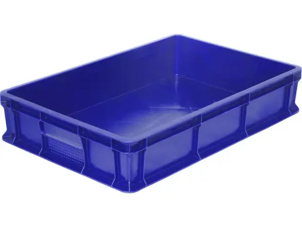 Ящик пластиковый сплошной, 600x400x120 мм, 22 л, синий [704.03.02]