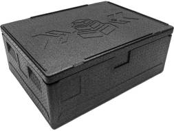 Термобокс пенополипропиленовый с крышкой STP PRO, 800х600х320 мм, 84 л, 55 кг/м3