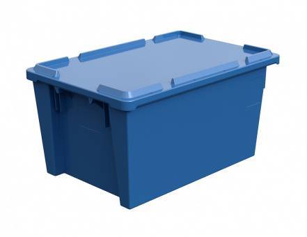 Ящик пластиковый поворотно-вкладываемый универсальный, 600х400х300 мм, синий [12.480.PE.61 (KD6430.1)]