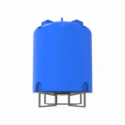 Емкость T 10000 л синяя на основании для полного слива F