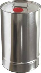 Бочка (евробарабан) металлическая неокрашенная, 20 л, серебристый [БМ 20 с ребром неокраш]