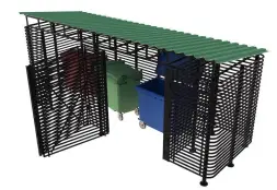 Контейнерная площадка для ТБО «МАФ - 5» (с хозблоком) 8,5 м (5 контейнеров)