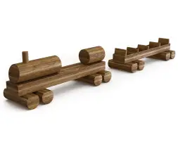 Игровой элемент HARDWOOD «Паровозик с вагонами»