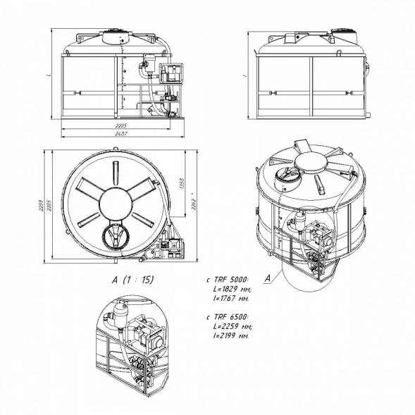 Комплекс насосный для воды 600л/мин G2 на одну емкость TRF