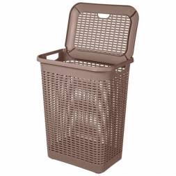 Корзина для белья 30л, коричневый