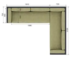 Диван угловой «Параллель» 2 Лиственница