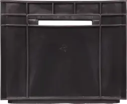 Ящик пластиковый сплошной, 430x345x285 мм, 34 л, черный [309-1]