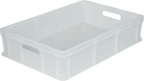 Ящик пластиковый сплошной, 600x400x140 мм, 27 л, белый [705.03.01 м]