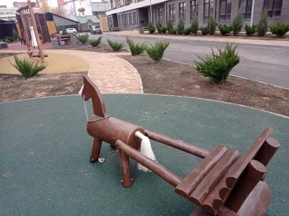 Игровой элемент ARTWOOD «Лошадка с повозкой»