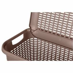 Корзина для белья 50л, коричневый