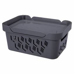 Ящик с крышкой универсальный Deluxe, 4,6л, серый