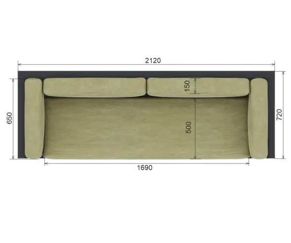 Диван «Параллель» 2 Лиственница