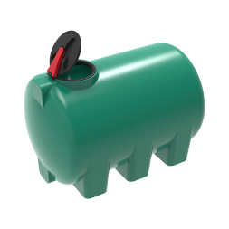 Емкость H 2000л зеленая с откидной крышкой