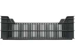 Ящик пластиковый перфорированный, 600x400x190 мм, 48 л, черный [106]