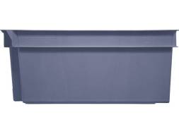 Ящик пластиковый сплошной, 600х400х250 мм, серый [125-2]