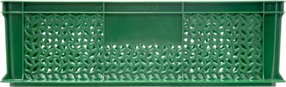 Ящик пластиковый перфорированный, 600x400x180 мм, 35 л, зеленый [706.02.01 м]