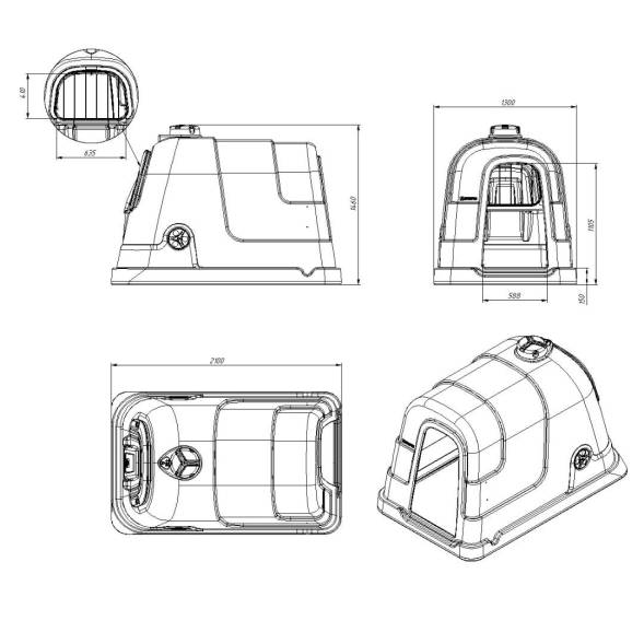 Домик для теленка индивидуальный светонепроницаемый