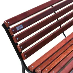 Скамейка стальная «Элегант» без подлокотников 3,0 м (3 опоры)