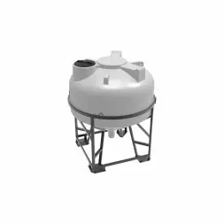 Емкость ЦКТ 3000 л с патрубком 110мм белая в обрешетке