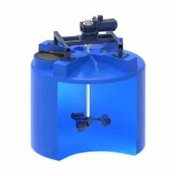 Емкость T 2000 синяя с мешалкой для вязких до 8 Pa/с