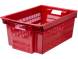 Ящик пластиковый с перфорированными стенками и дном, 600х400х250 мм, красный [125]