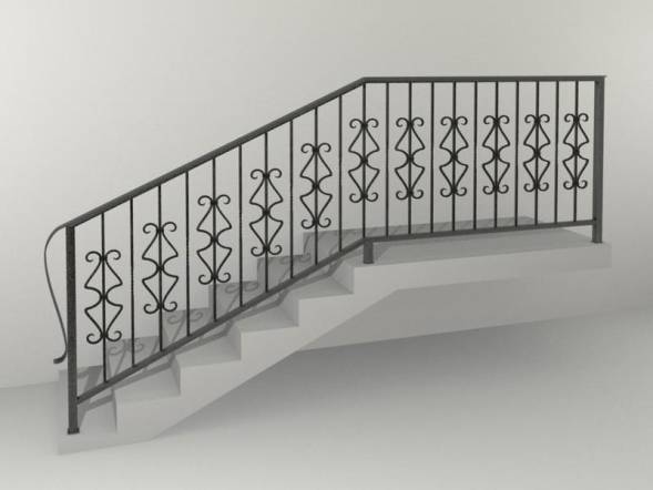 Кованые металлические перила МП6, 1 пог. м.