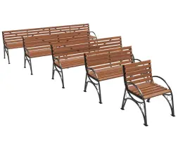 Скамейка стальная «Бульвар» 3,0 м (3 опоры)