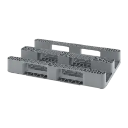 Универсальный перфорированный пластиковый поддон 1200х800 на трёх полозьях