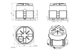 Емкость T 2000л синяя в обрешетке
