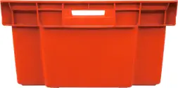 Ящик пластиковый сплошной с гладким дном, 600x400x200 мм, 35 л, красный [206 (1,7)]