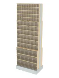 Стойка бежевая двусторонняя напольная Стелла-техник 406-05-06-03-B