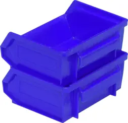 Ящик пластиковый сплошной, 96x105x45 мм, 0.45 л, синий [7924]