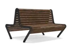 Скамейка стальная «Яуза» В 1.2 двухсторонняя 1,8 м